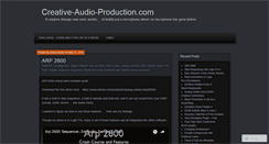 Desktop Screenshot of creative-audio-production.com